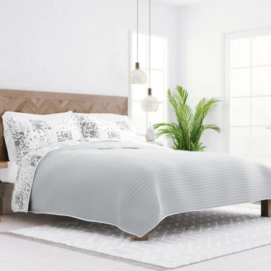 Gray Patchwork Reversible 2-Pc. Twin Quilt Set-Kirkland's Home Online