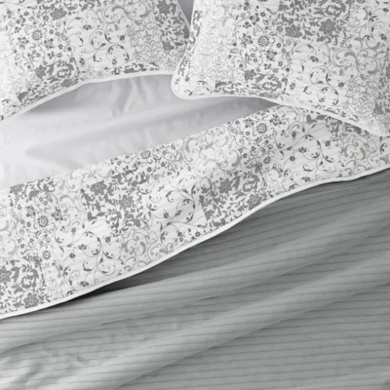Gray Patchwork Reversible 2-Pc. Twin Quilt Set-Kirkland's Home Online
