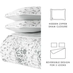Gray Patchwork Reversible 2-Pc. Twin Quilt Set-Kirkland's Home Online