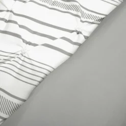 Gray Pintuck Stripe Full/Queen 5-Pc. Comforter Set-Kirkland's Home Best