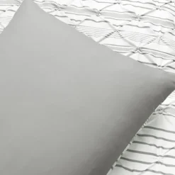 Gray Pintuck Stripe King 5-Pc. Comforter Set-Kirkland's Home Outlet