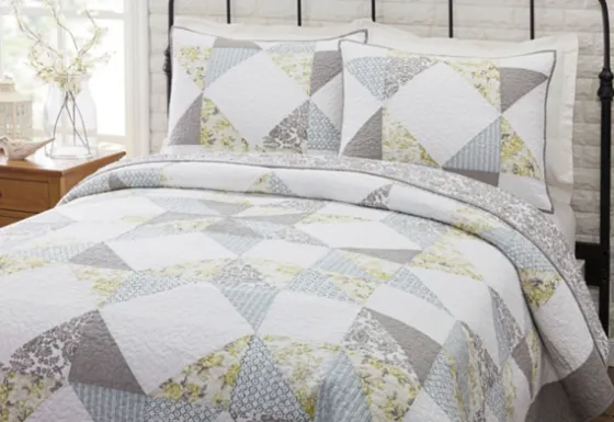 Gray Reine-Marie Full/Queen 3-Pc. Quilt Set-Kirkland's Home Best