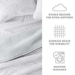 Gray Scalloped Reversible 2-Pc. Twin Quilt Set-Kirkland's Home Flash Sale