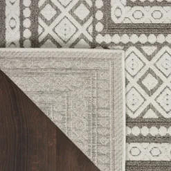 Gray Tile Motif Outdoor Runner, 2X7-Kirkland's Home Clearance