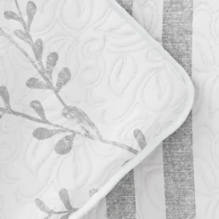 Gray Vines Reversible 3-Pc. Queen Quilt Set-Kirkland's Home Outlet