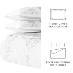 Gray Vines Reversible 3-Pc. Queen Quilt Set-Kirkland's Home Outlet