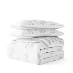Gray Vines Reversible 3-Pc. King Quilt Set-Kirkland's Home Clearance