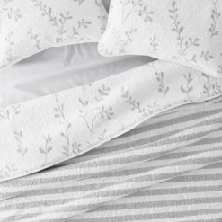 Gray Vines Reversible 3-Pc. King Quilt Set-Kirkland's Home Clearance