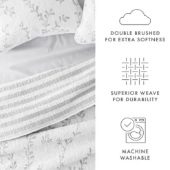 Gray Vines Reversible 3-Pc. King Quilt Set-Kirkland's Home Clearance