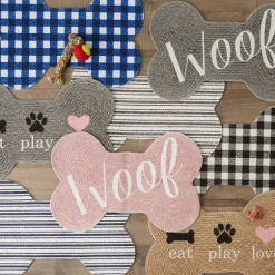 Gray Woof Bone Pet Bowl Mat-Kirkland's Home Discount