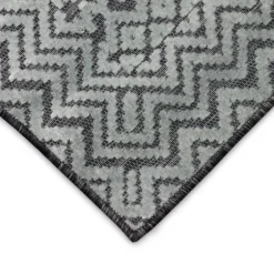 Gray Zig-Zag Ezra Indoor/Outdoor Area Rug, 4X7-Kirkland's Home Outlet