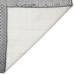 Gray Zig-Zag Ezra Indoor/Outdoor Area Rug, 4X7-Kirkland's Home Outlet