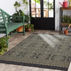 Greek Key Sun Shower Outdoor Area Rug, 7X9-Kirkland's Home Shop