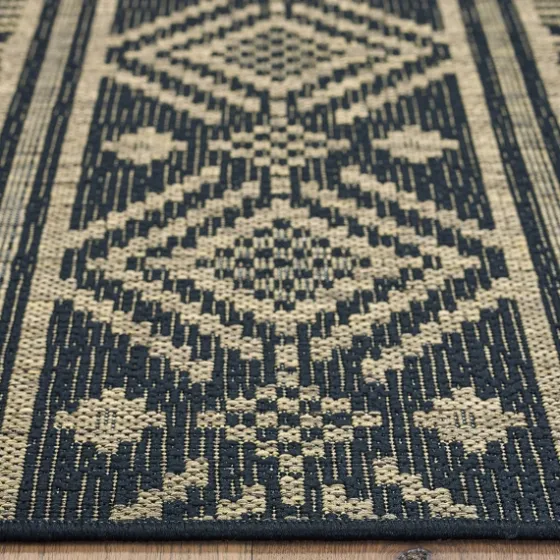 Greek Key Sun Shower Outdoor Area Rug, 7X9-Kirkland's Home Shop