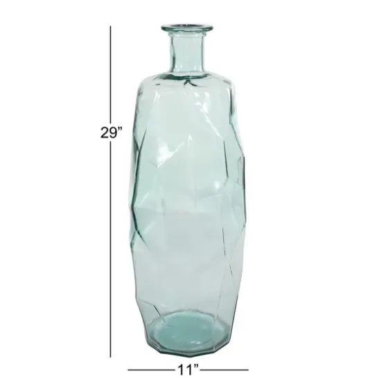 Green And Blue Clear Glass Vase, 29 In.-Kirkland's Home Fashion