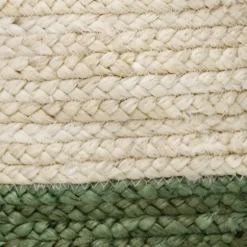 Green And Cream Woven Basket With Tassel, 19 In.-Kirkland's Home Shop