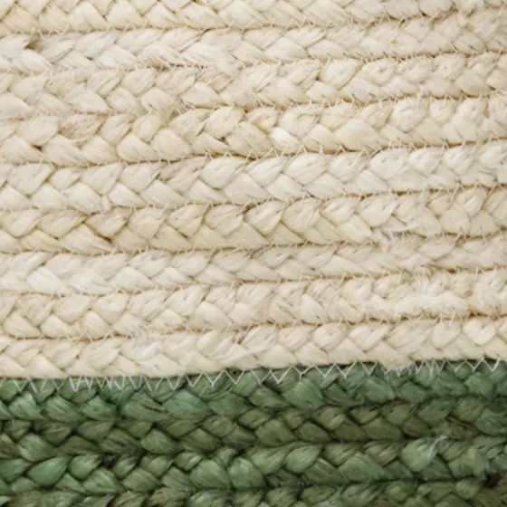 Green And Cream Woven Basket With Tassel, 19 In.-Kirkland's Home Shop