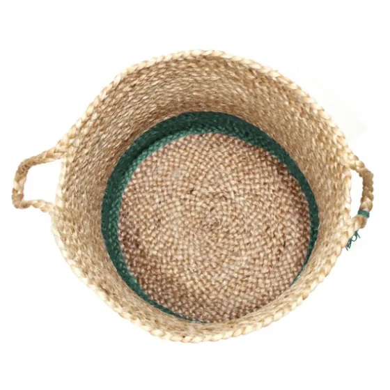 Green And Tan Woven Basket With Tassel, 19 In.-Kirkland's Home Best Sale