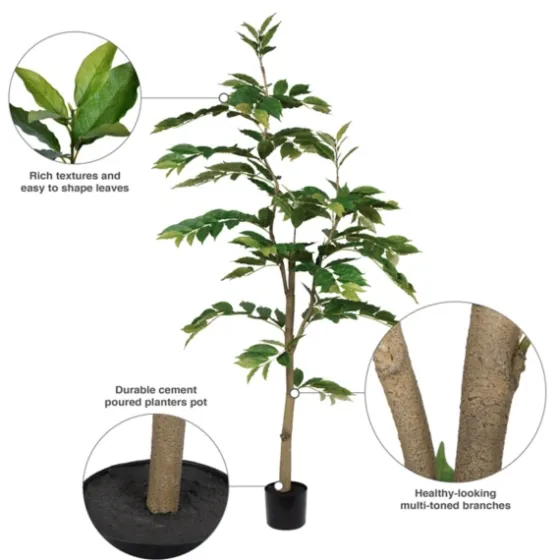 Green Nandina Tree In Black Planter-Kirkland's Home Cheap