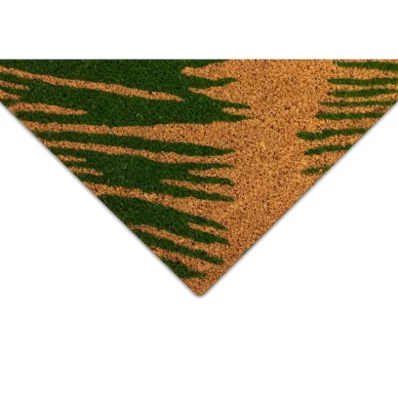 Green Palm Fronds Welcome Coir Doormat-Kirkland's Home Clearance