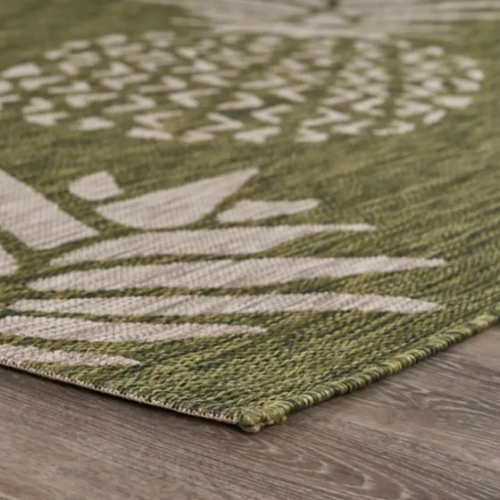 Green Pineapple Outdoor Area Rug, 7X9-Kirkland's Home Cheap