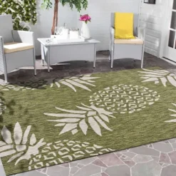 Green Pineapple Outdoor Area Rug, 7X9-Kirkland's Home Cheap
