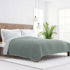 Green Scalloped Reversible 2-Pc. Twin Quilt Set-Kirkland's Home Hot