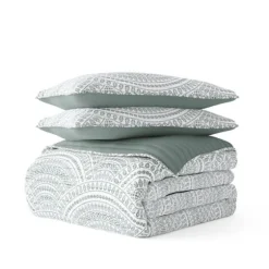 Green Scalloped Reversible 2-Pc. Twin Quilt Set-Kirkland's Home Hot