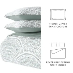 Green Scalloped Reversible 2-Pc. Twin Quilt Set-Kirkland's Home Hot