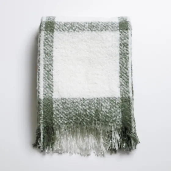 Green Windowpane Faux Mohair Throw-Kirkland's Home Hot