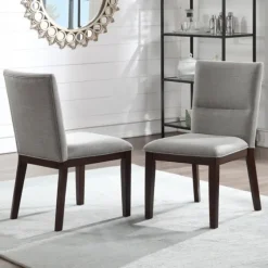Greige And Walnut Dining Chairs, Set Of 2-Kirkland's Home Store