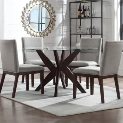 Greige And Walnut Dining Chairs, Set Of 2-Kirkland's Home Store