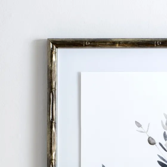 Greige Leaves Ii Bamboo Frame Art Print-Kirkland's Home Clearance