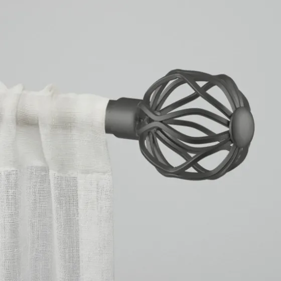 Gunmetal Open Sphere Curtain Rod, 72 In.-Kirkland's Home Flash Sale