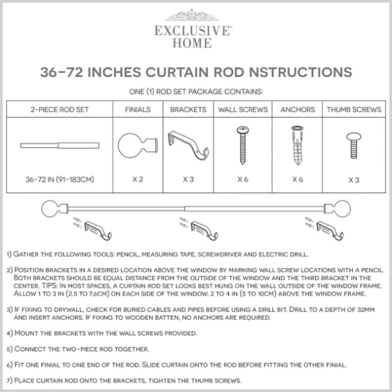 Gunmetal Open Sphere Curtain Rod, 72 In.-Kirkland's Home Flash Sale