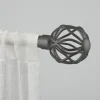 Gunmetal Open Sphere Curtain Rod, 120 In.-Kirkland's Home Online