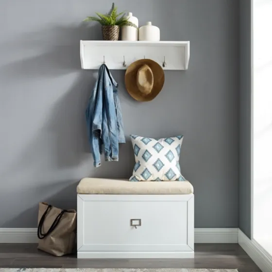 Halie Modern Upholstered 2-Pc. Hall Tree Set-Kirkland's Home Flash Sale