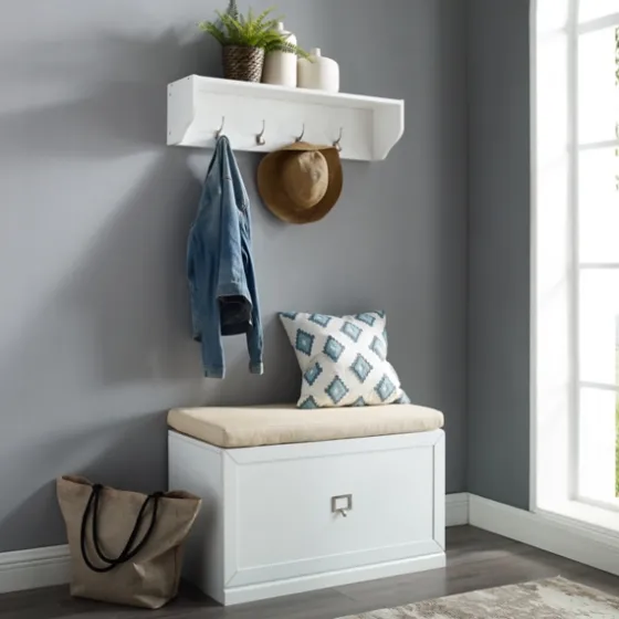 Halie Modern Upholstered 2-Pc. Hall Tree Set-Kirkland's Home Flash Sale