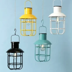 Hanging Cage Solar Powered Lantern-Kirkland's Home Fashion