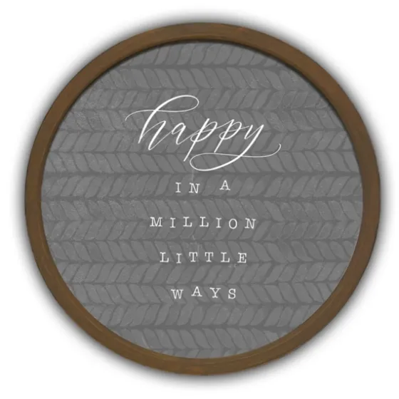 Happy In A Million Ways Round Framed Plaque-Kirkland's Home Best Sale