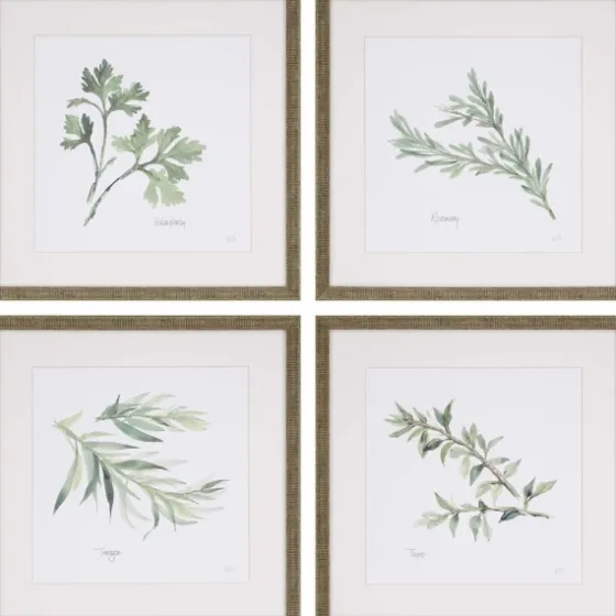 Herbs 4-Pc. Gold Framed Art Print Set-Kirkland's Home Cheap