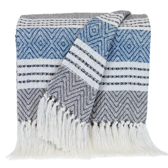 Herringbone Multi Striped Throw-Kirkland's Home Shop