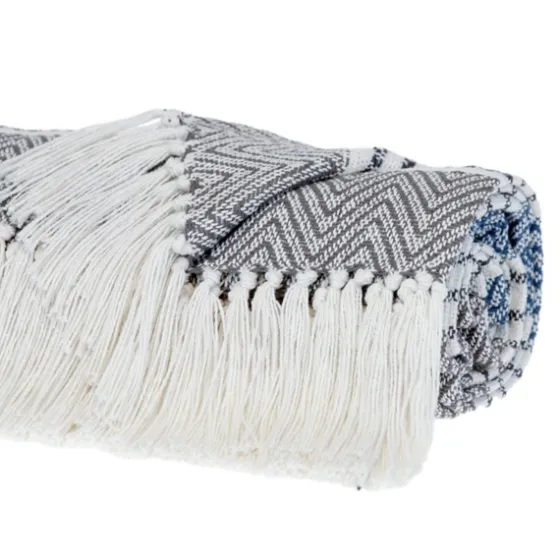 Herringbone Multi Striped Throw-Kirkland's Home Shop