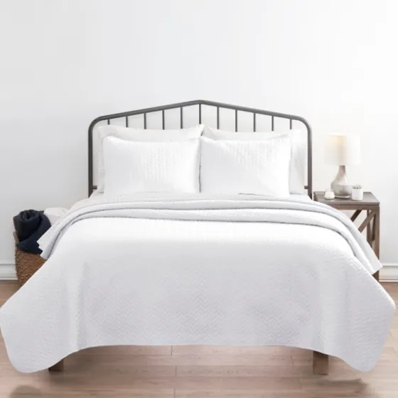Herringbone Quilted 3-Pc. King Coverlet Set-Kirkland's Home Store