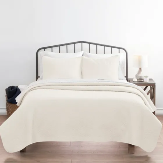 Herringbone Quilted 3-Pc. Queen Coverlet Set-Kirkland's Home Best