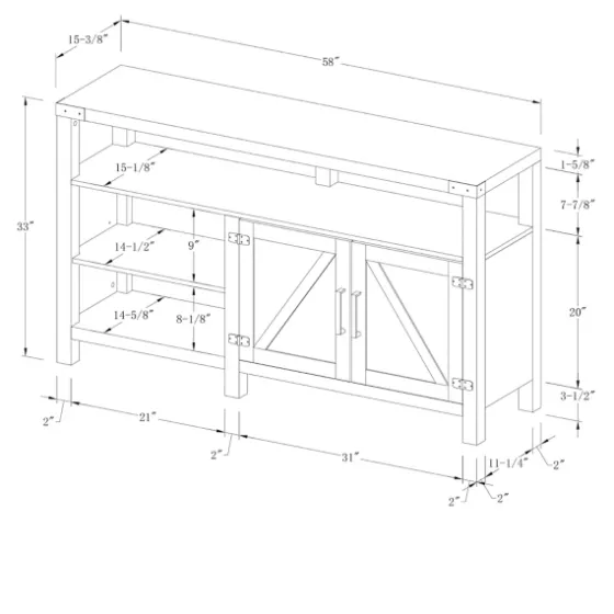 Highboy Barn Door Tv Stand-Kirkland's Home Clearance