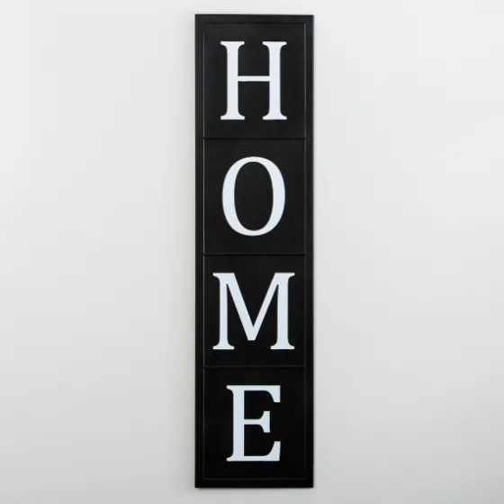 Home Black Metal Vertical Wall Plaque-Kirkland's Home New