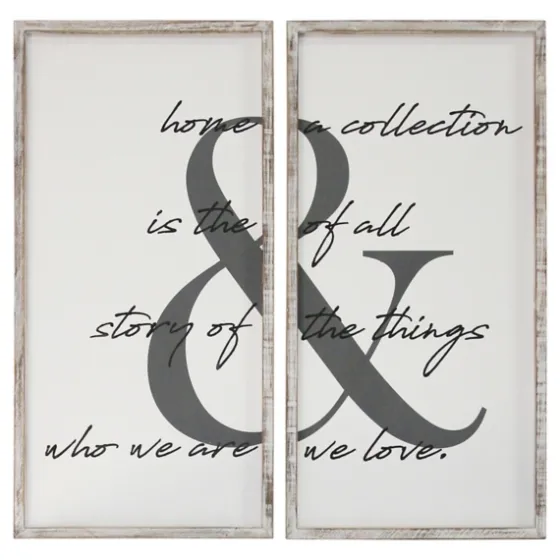 Home Is The Story Framed Wall Plaques, Set Of 2-Kirkland's Home Cheap