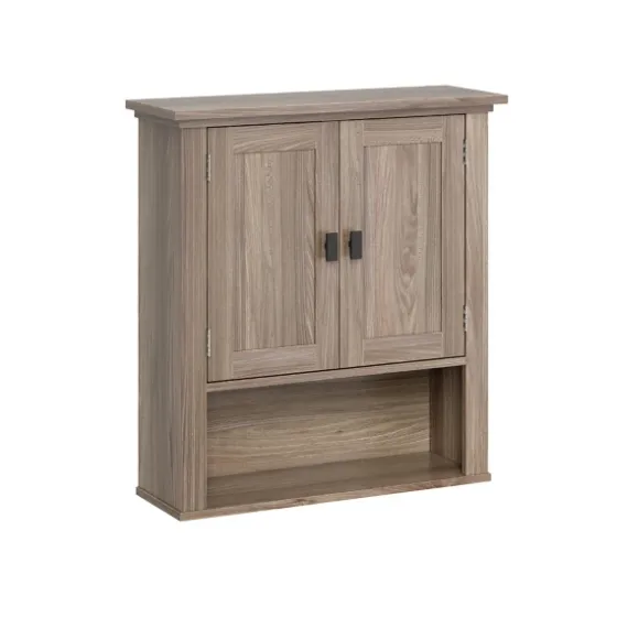 Honey Woodgrain Wall-Mounted Cabinet-Kirkland's Home Outlet