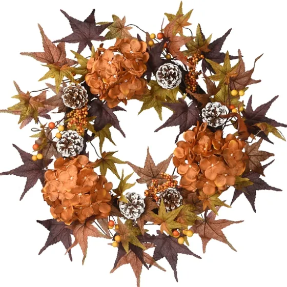 Hydrangea Maple Berry Frosted Harvest Wreath-Kirkland's Home Discount